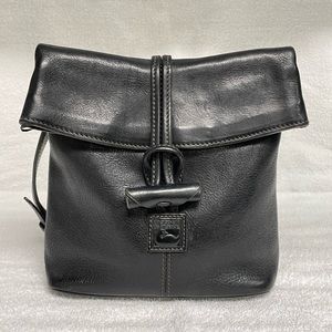 RARE Dooney “Small” Black Toggle Crossbody Satchel